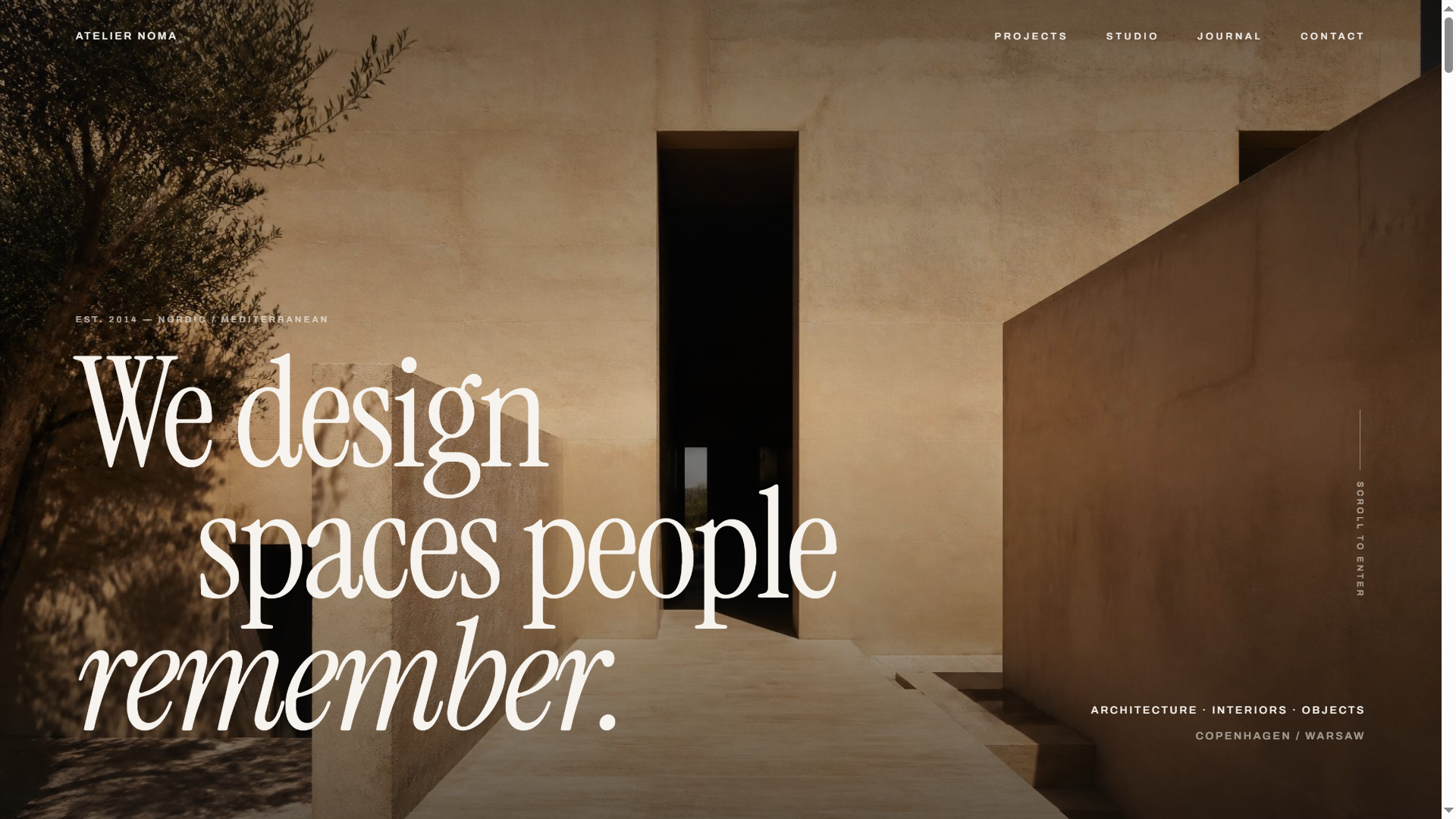 Atelier Noma — architectural website by STUDIO K